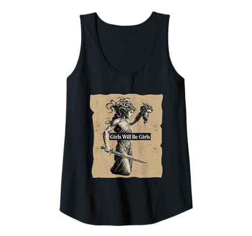 Damen Girl Will Be Girls Medusa Kopf des Perseus Girls Empowerment Tank Top Damen Girl Will Be Girls Medusa Kopf des Perseus Girls Empowerment Tank Top von Girl Will Be Girls Medusa Feminism Empowerment
