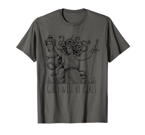 Vintage Girl Will Be Girls Medusa Feministische Frauen Kleidung T-Shirt Vintage Girl Will Be Girls Medusa Feministische Frauen Kleidung T-Shirt von Girl Will Be Girls Medusa Outfits