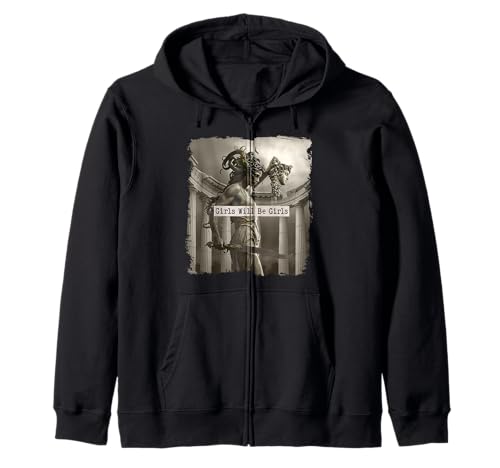 Girl Will Be Mädchenhemden Medusa Feminist Damen Kapuzenjacke Girl Will Be Mädchenhemden Medusa Feminist Damen Kapuzenjacke von Girl Will Be Girls Shirts Family Decorations