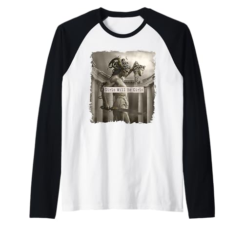 Girl Will Be Mädchenhemden Medusa Feminist Damen Raglan Girl Will Be Mädchenhemden Medusa Feminist Damen Raglan von Girl Will Be Girls Shirts Family Decorations