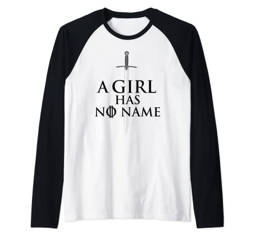 Halloween-T-Shirt mit Aufschrift "A Girl Has No Name" Raglan Halloween-T-Shirt mit Aufschrift "A Girl Has No Name" Raglan von Girl has no Name Tee Co