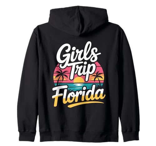 Girl's Trip Florida Sister Damen Mädchen Beste Krawatten Miami Vacay Kapuzenjacke Girl's Trip Florida Sister Damen Mädchen Beste Krawatten Miami Vacay Kapuzenjacke von Girl's Vacation Matching Group