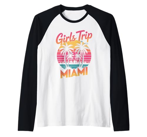 Girl's Trip Miami Besties für Damen South Beach Florida Vacay Raglan Girl's Trip Miami Besties für Damen South Beach Florida Vacay Raglan von Girl's Vacation Matching Group