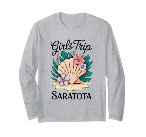 Girl's Trip Sarasota Girls Florida Travel Crew Besties Langarmshirt Girl's Trip Sarasota Girls Florida Travel Crew Besties Langarmshirt von Girl's Vacation Matching Group