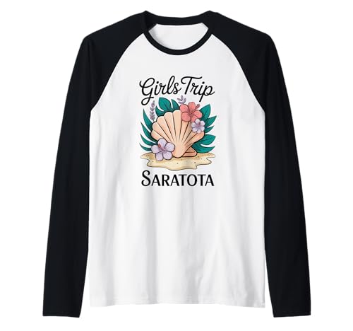Girl's Trip Sarasota Girls Florida Travel Crew Besties Raglan Girl's Trip Sarasota Girls Florida Travel Crew Besties Raglan von Girl's Vacation Matching Group