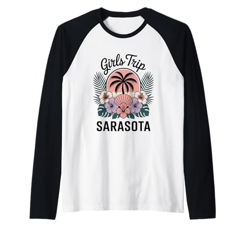Girl's Trip Sarasota Girls Florida Travel Crew Besties Raglan Girl's Trip Sarasota Girls Florida Travel Crew Besties Raglan von Girl's Vacation Matching Group
