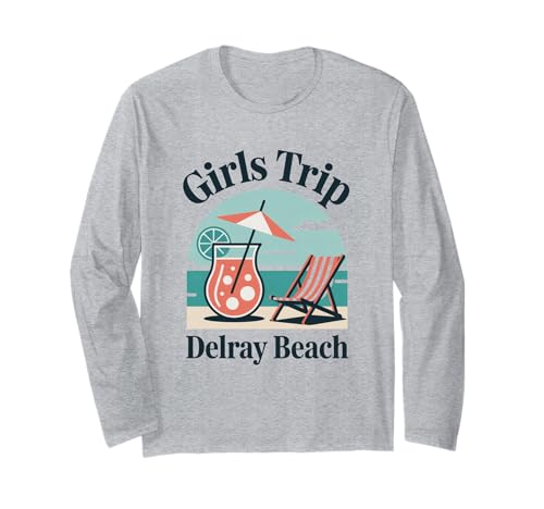 Mädchenreise Delray Beach Girls Travel Crew Florida Besties Langarmshirt Mädchenreise Delray Beach Girls Travel Crew Florida Besties Langarmshirt von Girl's Vacation Matching Group