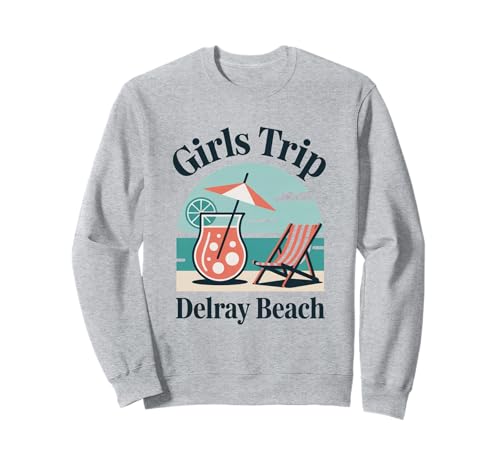 Mädchenreise Delray Beach Girls Travel Crew Florida Besties Sweatshirt Mädchenreise Delray Beach Girls Travel Crew Florida Besties Sweatshirt von Girl's Vacation Matching Group