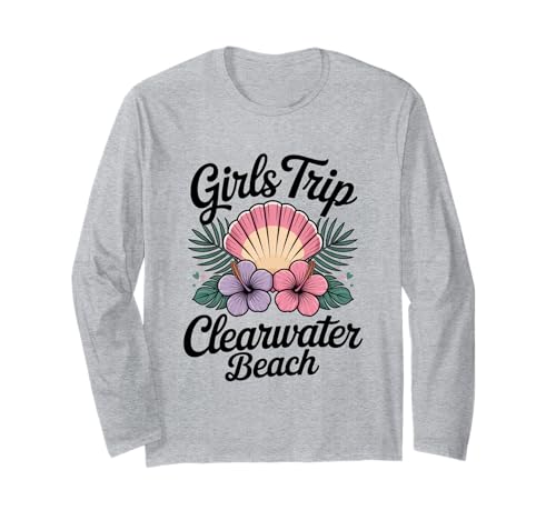 Reise für Mädchen Clearwater Beach Florida Travel Crew Besties Langarmshirt Reise für Mädchen Clearwater Beach Florida Travel Crew Besties Langarmshirt von Girl's Vacation Matching Group