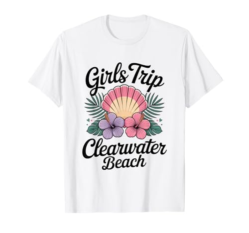 Reise für Mädchen Clearwater Beach Florida Travel Crew Besties T-Shirt von Girl's Vacation Matching Group