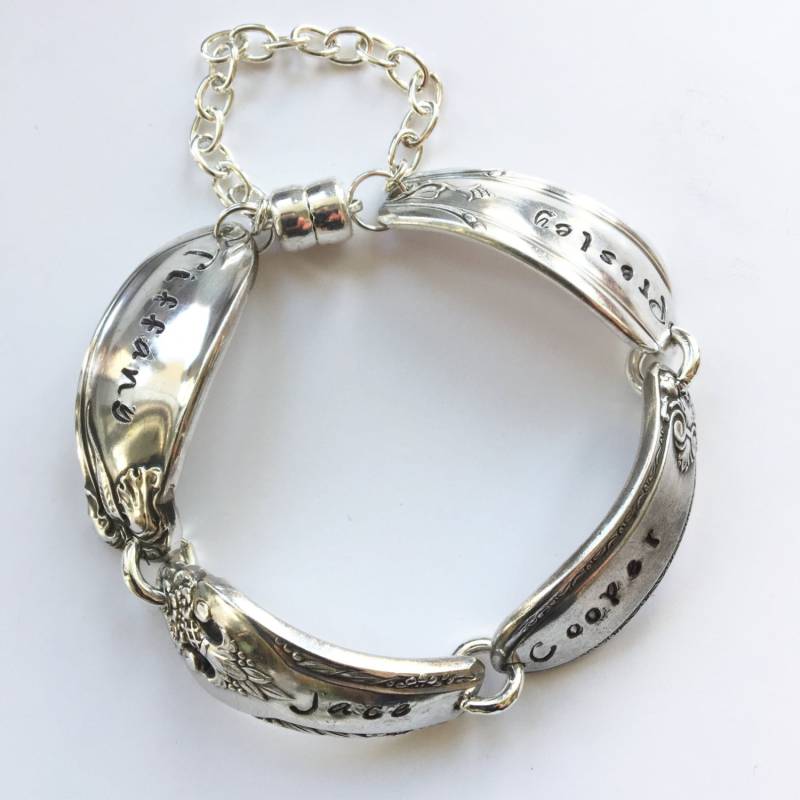 Mutter Multi Link Stamped Löffel Griff Armband von GirlRanAway