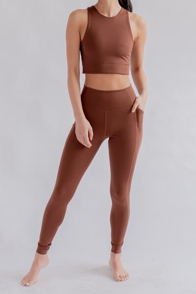 Girlfriend Collective Leggins - Pocket High-Rise Long von Girlfriend Collective