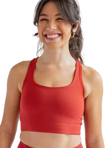 Girlfriend Collective Paloma Racerback Sport BH Damen BLau I Comfy BH Damen ohne Bügel in verschiedenen Größen und Farben I Sport BH Damen Starker Halt für jedes Alter von Girlfriend Collective