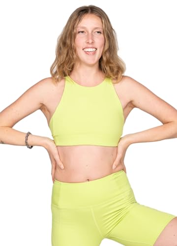 Girlfriend Collective Topanga Sport BH Damen mit Cross Back I Comfy BH Damen ohne Bügel in verschiedenen Größen und Farben I Sport BH Damen Starker Halt für jedes Alter von Girlfriend Collective
