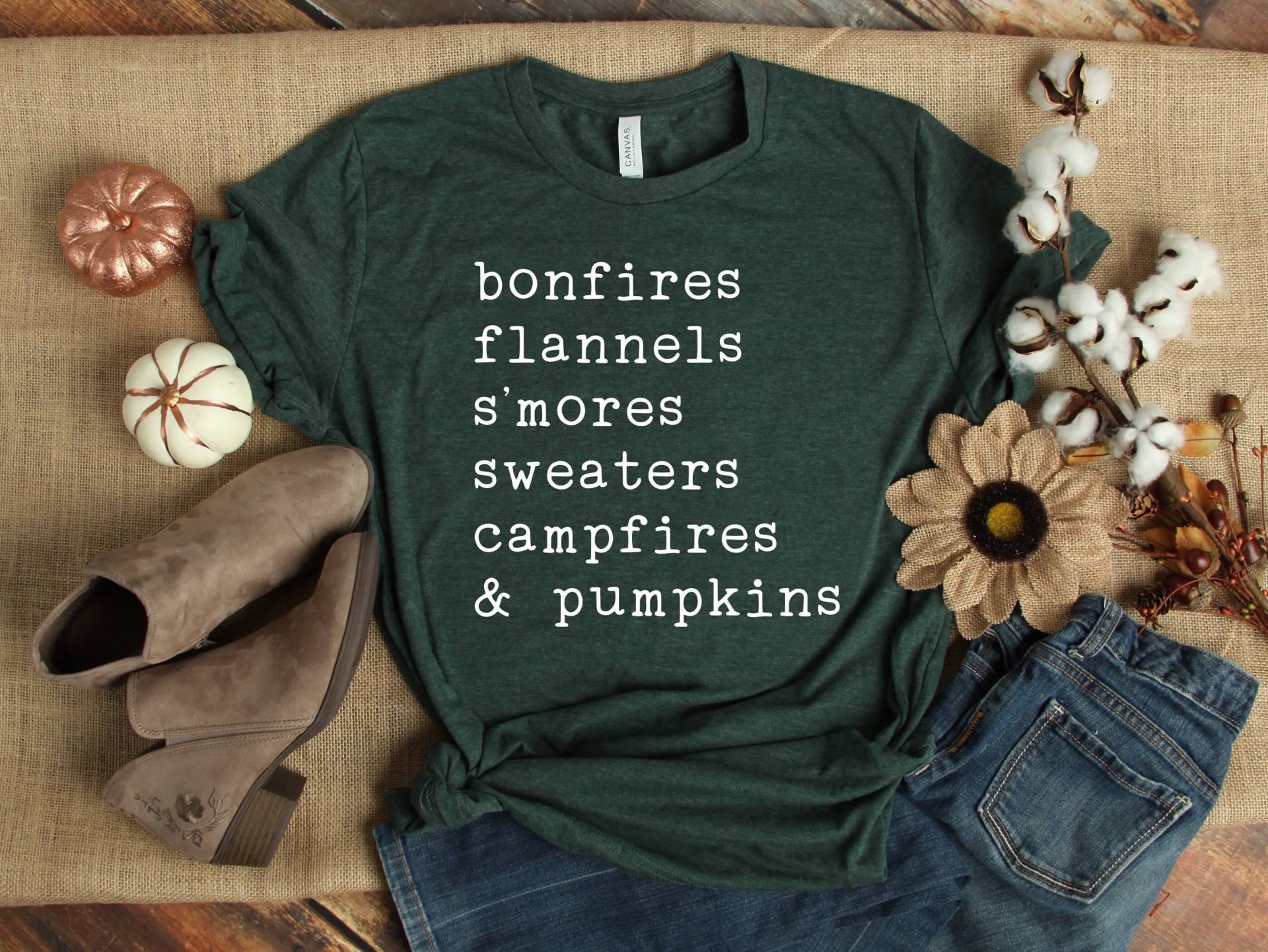 Herbst Shirt, Damen Frauen Kürbis Kürbisse Lagerfeuer Apfelwein, Herbst, Shirts Für Frauen, Unisex Fit von GirliesGalore