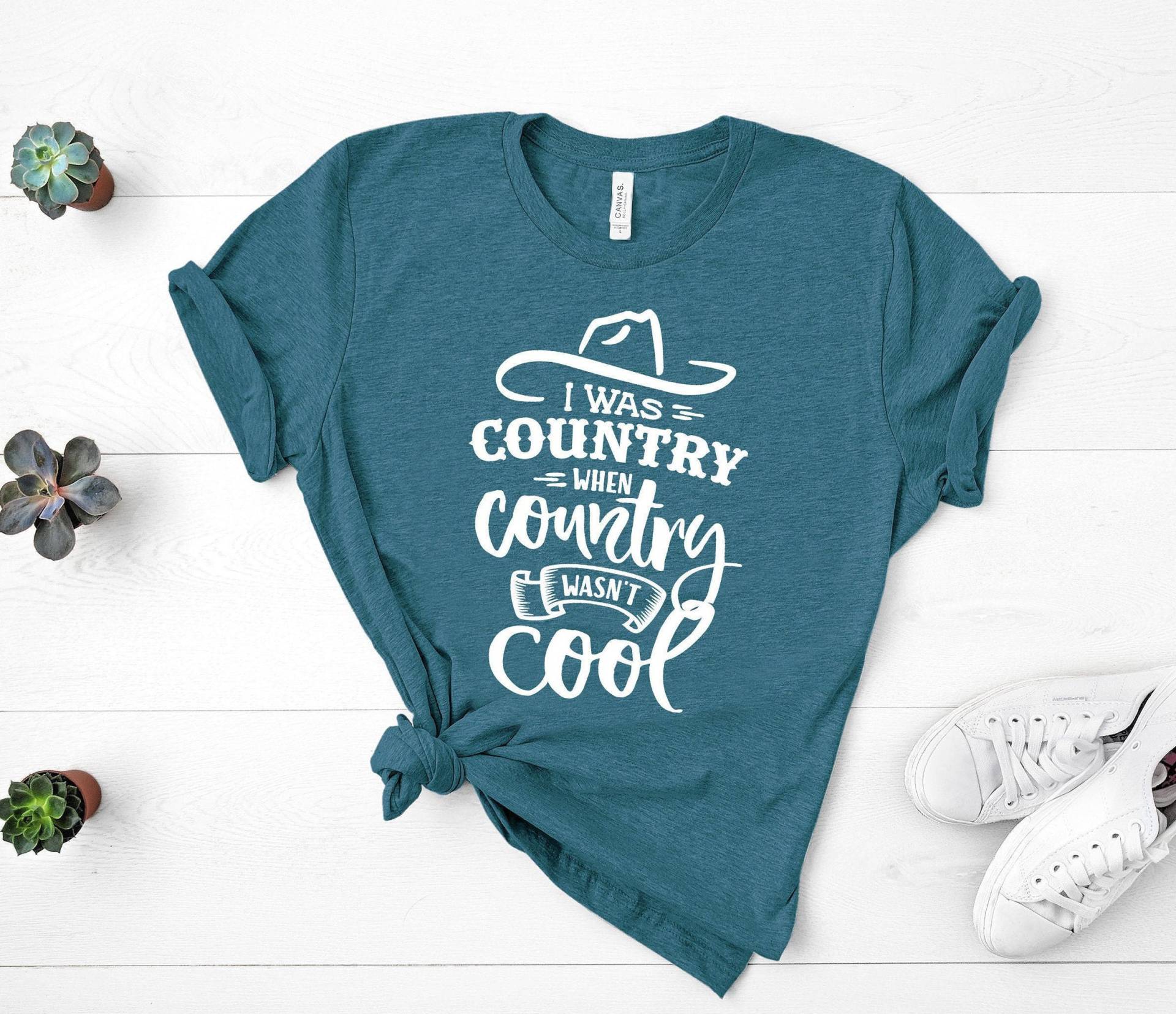 Ich War Country, Als Country Nicht Cool War, Country-Shirts Für Frauen, Sommer-Shirt, Shirts Mit Sprüchen, Country-Musik-Shirt, Südliche T-Shirts von GirliesGalore