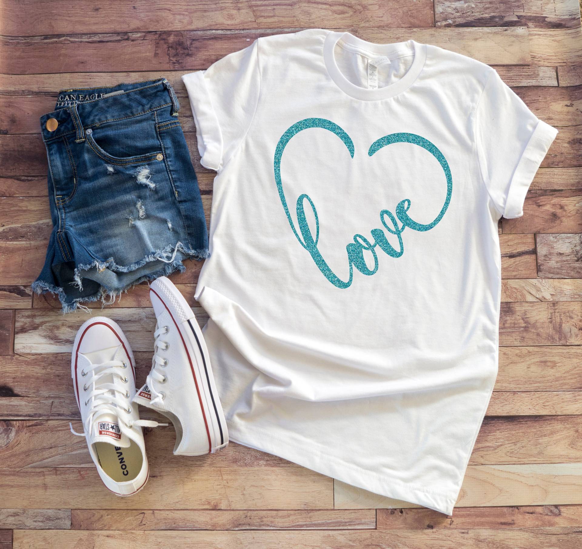 Liebe Herz Shirt, Damen Frauen T-Shirt, Erwachsene Tees, Teen Girl Shirt von GirliesGalore