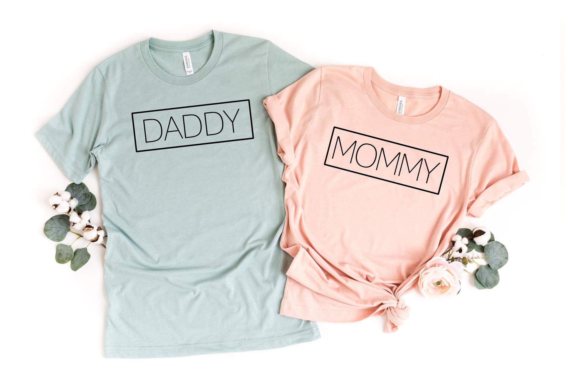 Mama Und Papa Shirts, Schwangerschaft Ankündigung Tees, Passende Baby Reveal Neues von GirliesGalore