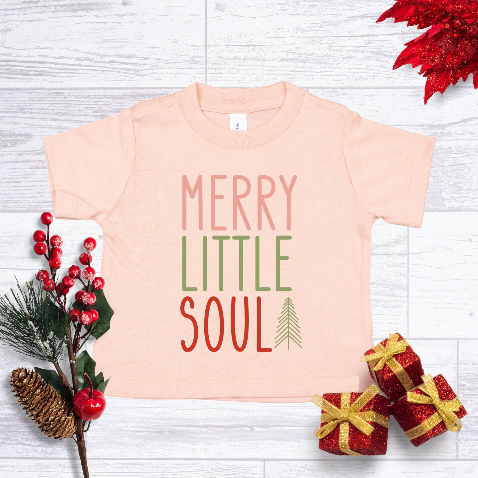 Merry Little Soul Shirt, Kinder Weihnachtsshirt, Süßes Kleinkind Urlaub Kleinkind, Baby Weihnachten von GirliesGalore