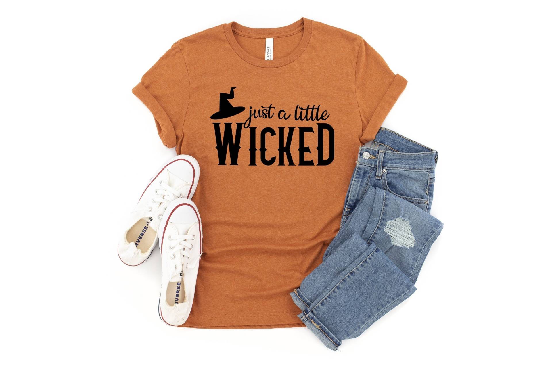 Nur Ein Wenig Böse, Böse Hexe, Halloween Shirt Für Frauen, Frauen Shirt, Süße Hexe T-Shirt, Herbst von GirliesGalore