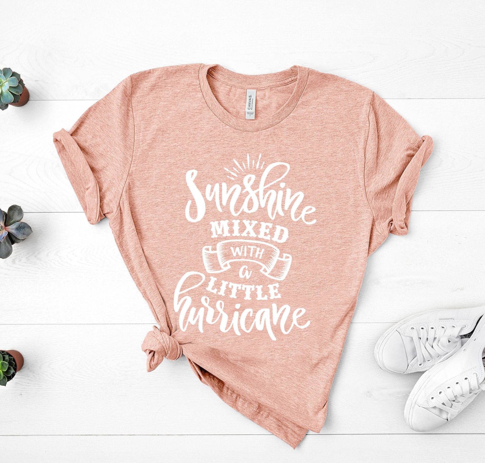 Sunshine Gemischt Mit Einem Kleinen Hurrikan Shirt Country Musik Konzert T-Shirt Girl Mädchen von GirliesGalore