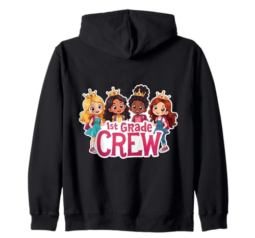 Mädchen 1. Klasse Crew Prinzessin Erstklässler Zurück zur Schule Kapuzenjacke Mädchen 1. Klasse Crew Prinzessin Erstklässler Zurück zur Schule Kapuzenjacke von Girls 1st Grade Crew Princess First Grader Merch