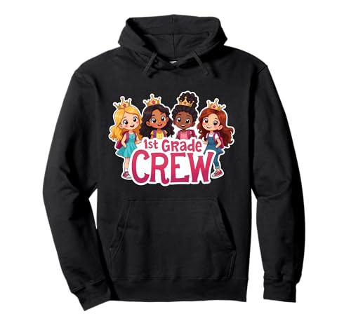 Mädchen 1. Klasse Crew Prinzessin Erstklässler Zurück zur Schule Pullover Hoodie Mädchen 1. Klasse Crew Prinzessin Erstklässler Zurück zur Schule Pullover Hoodie von Girls 1st Grade Crew Princess First Grader Merch