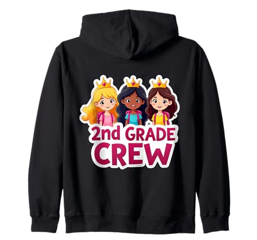 Mädchen 2. Klasse Crew Princess Second Grader Back To School Kapuzenjacke Mädchen 2. Klasse Crew Princess Second Grader Back To School Kapuzenjacke von Girls 2nd Grade Crew Princess Second Grader Merch