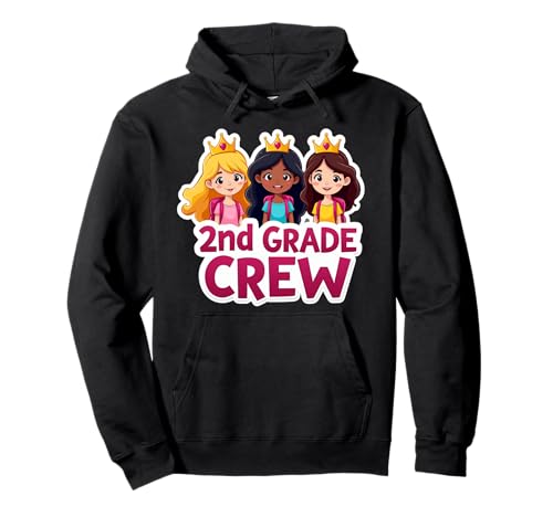 Mädchen 2. Klasse Crew Princess Second Grader Back To School Pullover Hoodie Mädchen 2. Klasse Crew Princess Second Grader Back To School Pullover Hoodie von Girls 2nd Grade Crew Princess Second Grader Merch