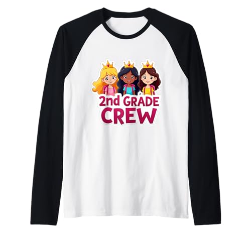 Mädchen 2. Klasse Crew Princess Second Grader Back To School Raglan Mädchen 2. Klasse Crew Princess Second Grader Back To School Raglan von Girls 2nd Grade Crew Princess Second Grader Merch