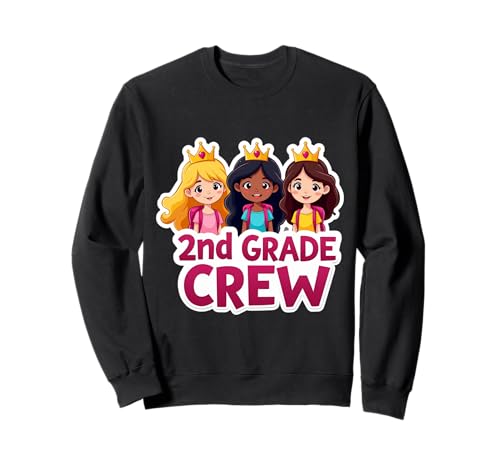 Mädchen 2. Klasse Crew Princess Second Grader Back To School Sweatshirt Mädchen 2. Klasse Crew Princess Second Grader Back To School Sweatshirt von Girls 2nd Grade Crew Princess Second Grader Merch
