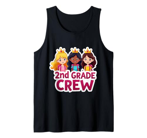 Mädchen 2. Klasse Crew Princess Second Grader Back To School Tank Top Mädchen 2. Klasse Crew Princess Second Grader Back To School Tank Top von Girls 2nd Grade Crew Princess Second Grader Merch