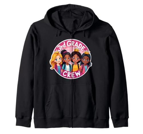 Mädchen 3. Klasse Crew Princess Third Grader Back To School Kapuzenjacke Mädchen 3. Klasse Crew Princess Third Grader Back To School Kapuzenjacke von Girls 3rd Grade Crew Princess Third Grader Merch