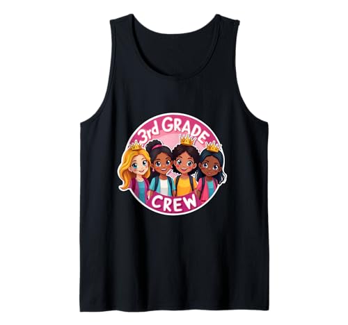 Mädchen 3. Klasse Crew Princess Third Grader Back To School Tank Top Mädchen 3. Klasse Crew Princess Third Grader Back To School Tank Top von Girls 3rd Grade Crew Princess Third Grader Merch