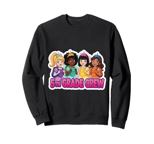 Mädchen 5. Klasse Crew Prinzessin Fünfte Klasse Back To School Sweatshirt von Girls 5th Grade Crew Princess Fifth Grader Merch