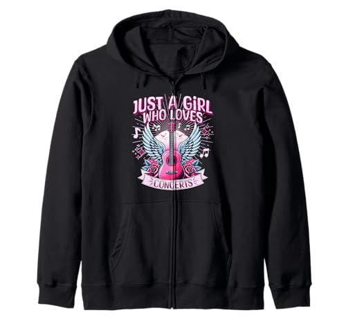 Nur EIN Mädchen, das Konzerte liebt Süße Rockkonzertfans für Frauen Kapuzenjacke von Girls Band Junkie Music Lovers Concert Goer Stuff