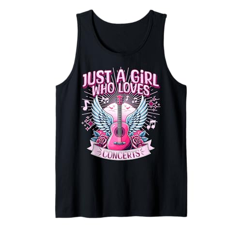 Nur EIN Mädchen, das Konzerte liebt Süße Rockkonzertfans für Frauen Tank Top von Girls Band Junkie Music Lovers Concert Goer Stuff