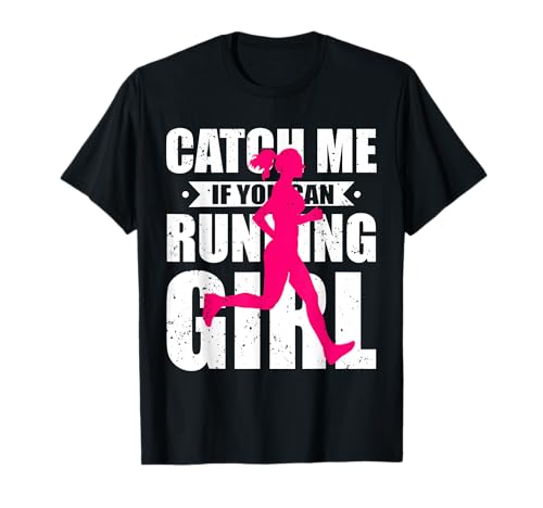 Läuferin, Mädchen, die Crosslauf-Marathon laufen T-Shirt Läuferin, Mädchen, die Crosslauf-Marathon laufen T-Shirt von Girls Cross Country Running Apparels & Gifts