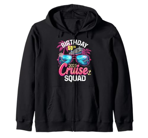 Girls Gone Cruising Trip 2025, 50. Geburtstag, Cruise Squad Kapuzenjacke Girls Gone Cruising Trip 2025, 50. Geburtstag, Cruise Squad Kapuzenjacke von Girls Cruising Birthday 50th Cruise Squad 2025