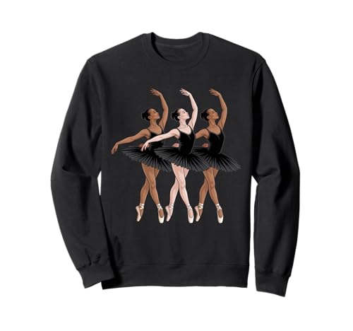 Dancing Diverse Balletttänzer Schwarz Pose Daugther Damen Herren Sweatshirt von Girls Dance Culture Unity Art for Ballerina Lovers