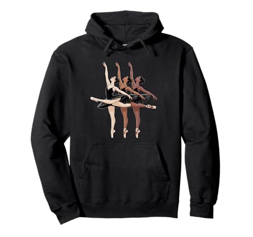 Dancing Diverse Balletttänzer Schwarz Pose Tochter Frauen Männer Pullover Hoodie von Girls Dance Culture Unity Art for Ballerina Lovers