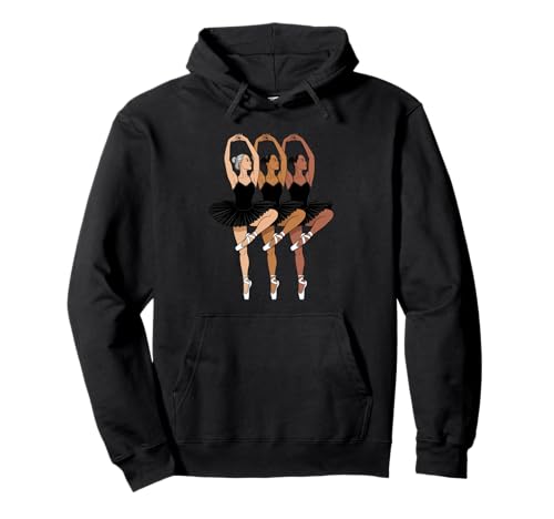 Dancing Diverse Balletttänzer Schwarz Pose Tochter Frauen Männer Pullover Hoodie von Girls Dance Culture Unity Art for Ballerina Lovers