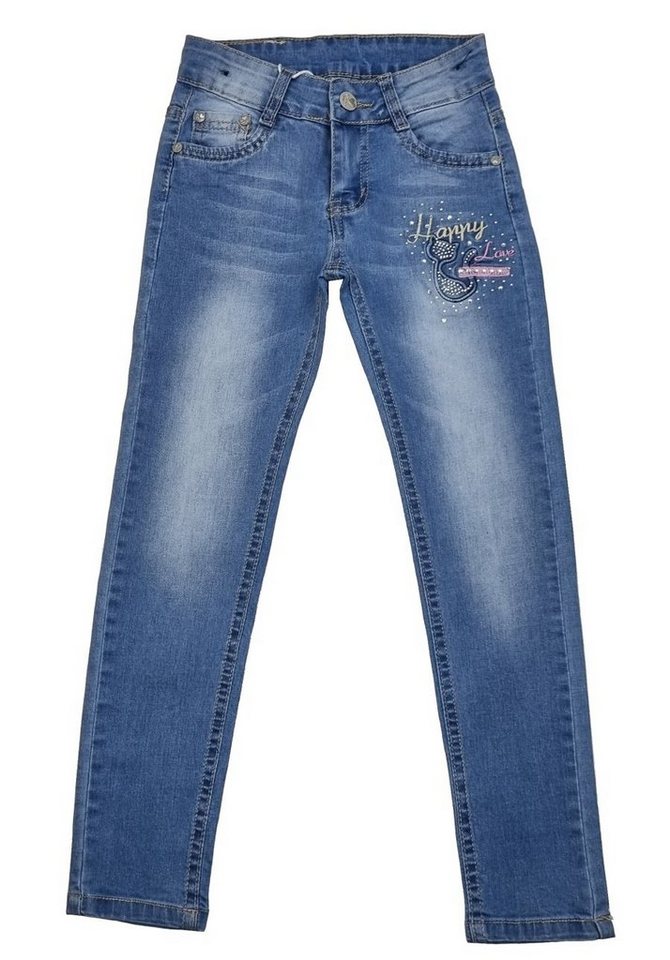 Girls Fashion 5-Pocket-Jeans Mädchen Jeans Hose Stretch, M29 von Girls Fashion