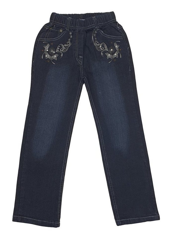 Girls Fashion Bequeme Jeans Bequeme Mädchen Jeans mit rundum Gummizug, M34 von Girls Fashion