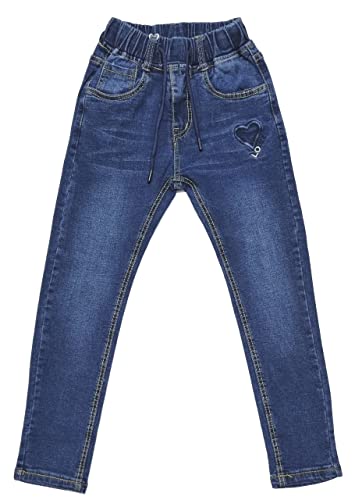 Girls Fashion Bequeme Mädchen Jeans mit rundum Gummizug, Gr. 128/134, M97.10 von Girls Fashion