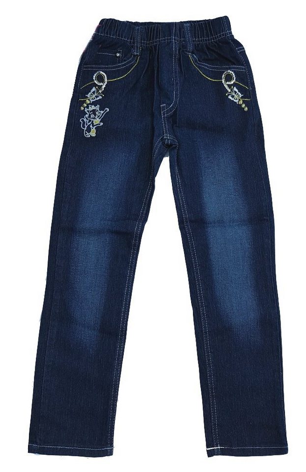 Girls Fashion Dehnbund-Jeans Jeans, Stretchjeans mit rundum Gummizug, M71e von Girls Fashion