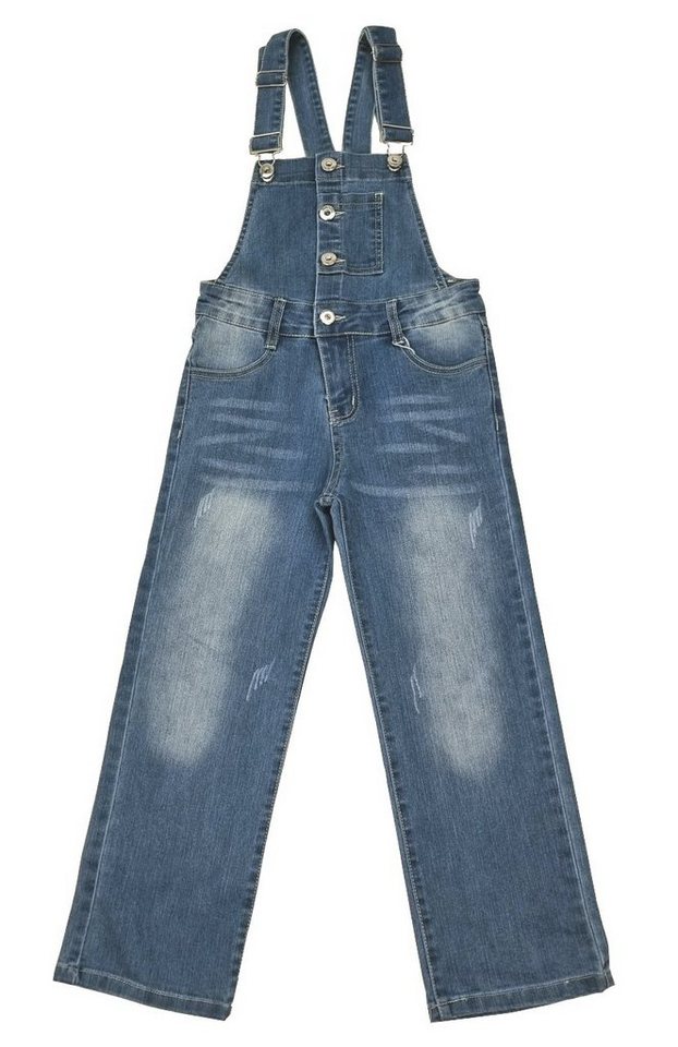 Girls Fashion Jeanslatzhose Jeans Latzhose für Mädchen, M1227 von Girls Fashion