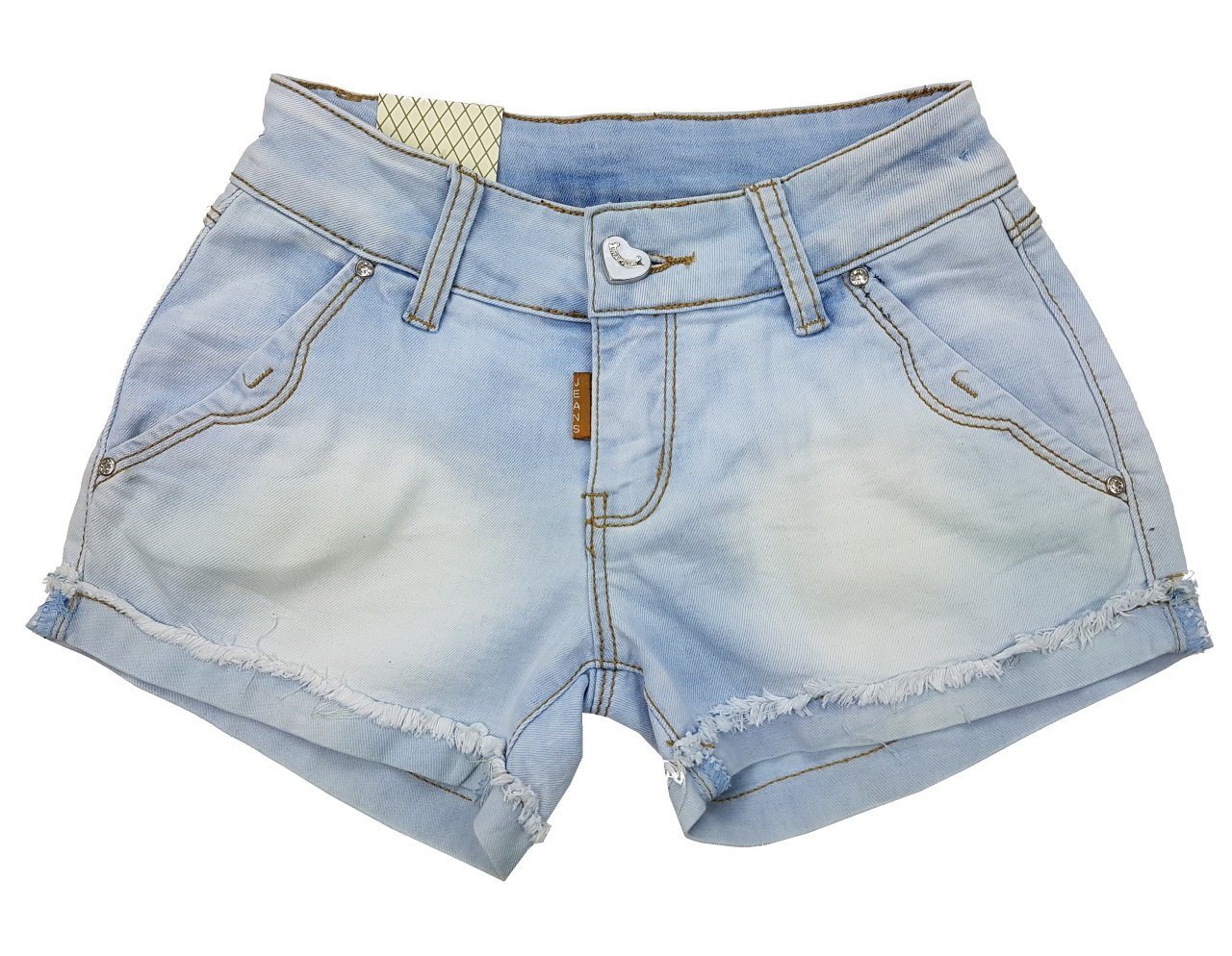 Girls Fashion Jeansshorts Mädchen Stretch Jeans Shorts, Sommerhose, Mn2824 von Girls Fashion