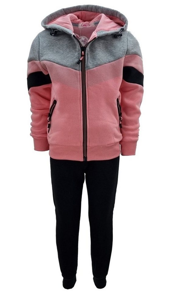 Girls Fashion Jogginganzug Sweatanzug, Freizeitset, gefüttert, Kapuzen Jacke + Jogginghose, MF82 von Girls Fashion