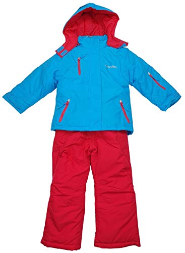 Girls Fashion Kinder Skianzug Schneeanzug 2tlg. Jacke + Hose in Hellblau/Pink, Gr. 92 von Girls Fashion